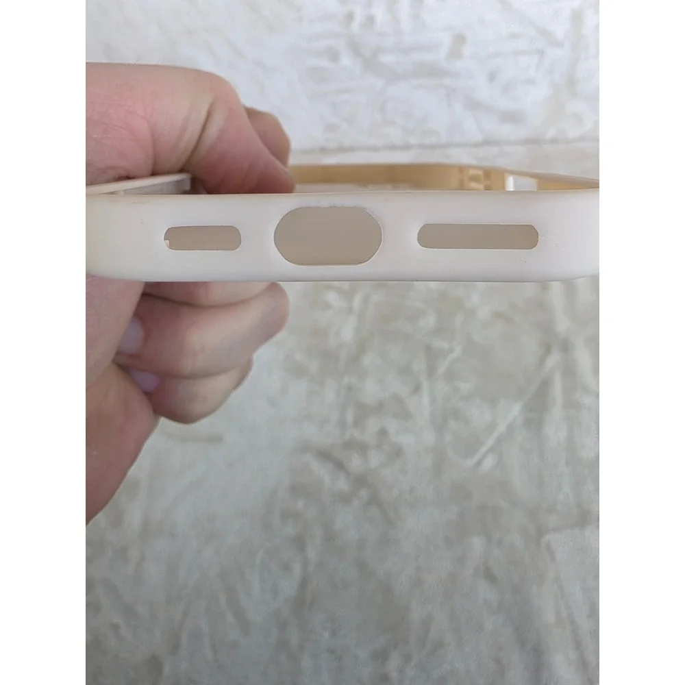 Cream Pink Bow Heart Camera Cutout iPhone‎ Case Coquette Balletcore Ribbed Shell
